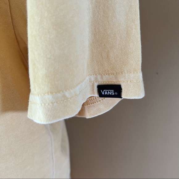VANS Off The Wall Medium Yellow Shirt Top Tee - Picture 5 of 6